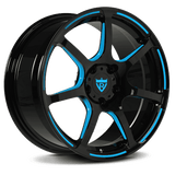 custom super lightweight 19inch forged wheels for honda civic and any vehicle-rvrn forged rims with black and blue colorc