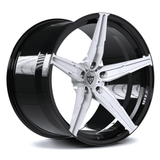 2024 Corvette C8 Z06 Wheels-Custom Forged Performance Concave Rims-Black and white- RVRN Forged RV-MJ201 Series