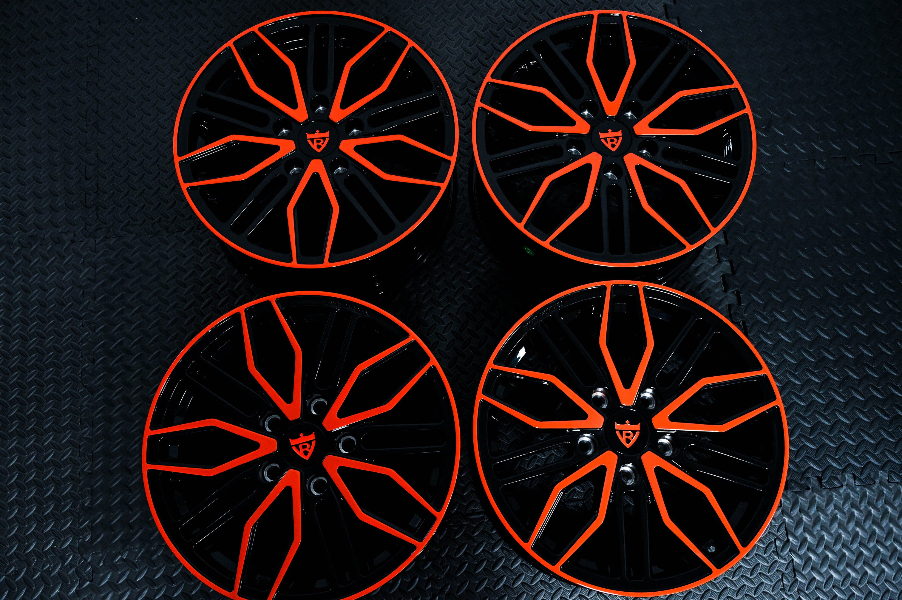 Jeep Gladiator Custom Forged Orange Monoblock Wheels