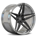 Gunmetal Corvette C8 Forged Wheels - RVRN Custom 5 Star Concave Monoblock Rims