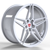 White Corvette C8 Forged Wheels - RVRN Custom 5 Star Concave Forged Monoblock Rims RV-MR02 Series