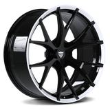 RVRN RV-MR05 black and white forged wheel setup for Dodge Ram build