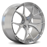 Shiny polish and chrome concave rims for your Corvette C8, RVRN custom forged monoblock wheels series