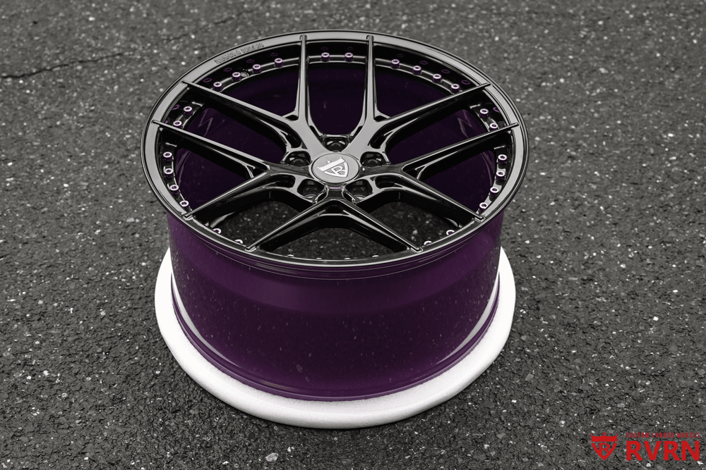 Custom purple ford mustang wheel showcasing design, perfect for unique 2019 ford mustang customization.