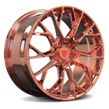 Custom Forged Monoblock Wheel RV-MR16 in rose gold finish, 17"-26" available, featuring aggressive design for Dodge Dakota R/T, custom 6 lug rims.