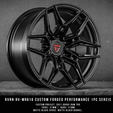 Custom forged RV-MR616 wheels for Dodge Ram TRX, 18x9, matte black finish, designed for performance and style.