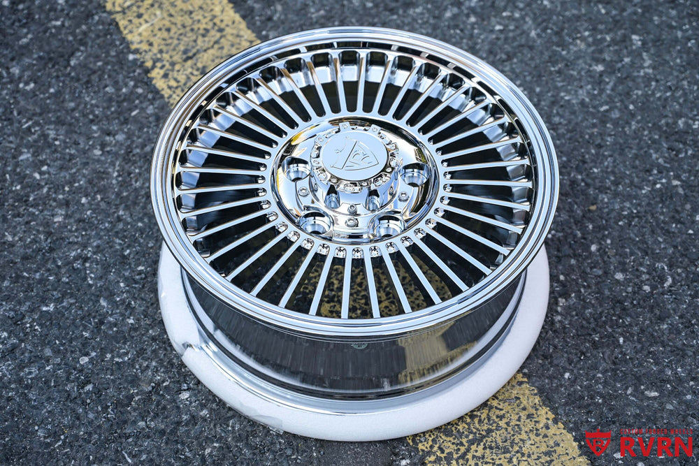 Close-up of multi-spoke design on RVRN custom Pontiac aftermarket rims