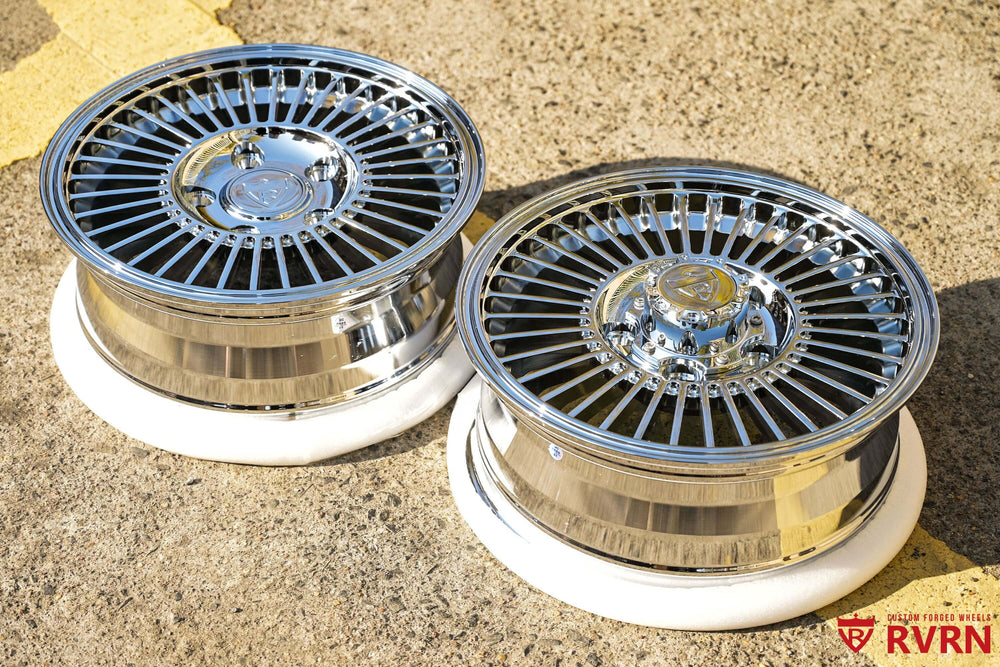 RVRN RV-MH053 chrome wheel front view for 1963 Pontiac Grand Prix