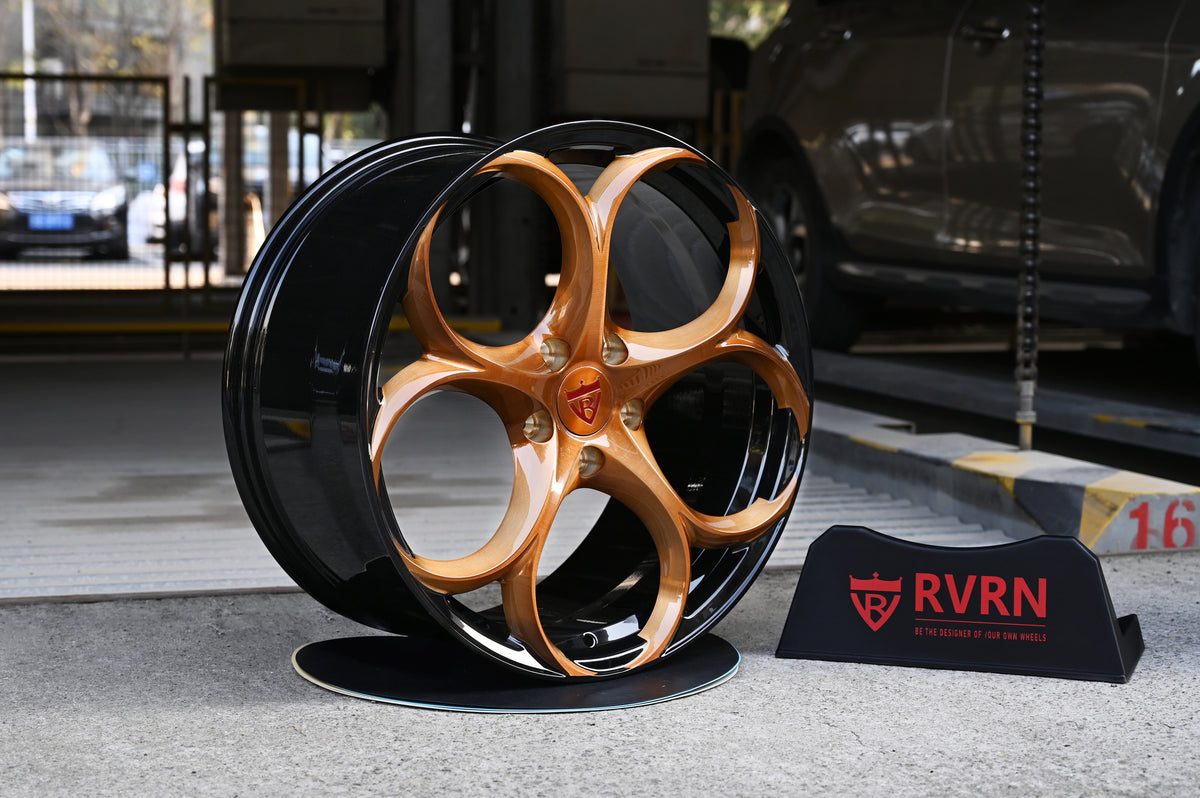 2016 Corvette C7 Stingray 6.2i Custom Forged transparent brone glossy black  1PC Wheels: RV-MS016 Series-RVRN Forged 