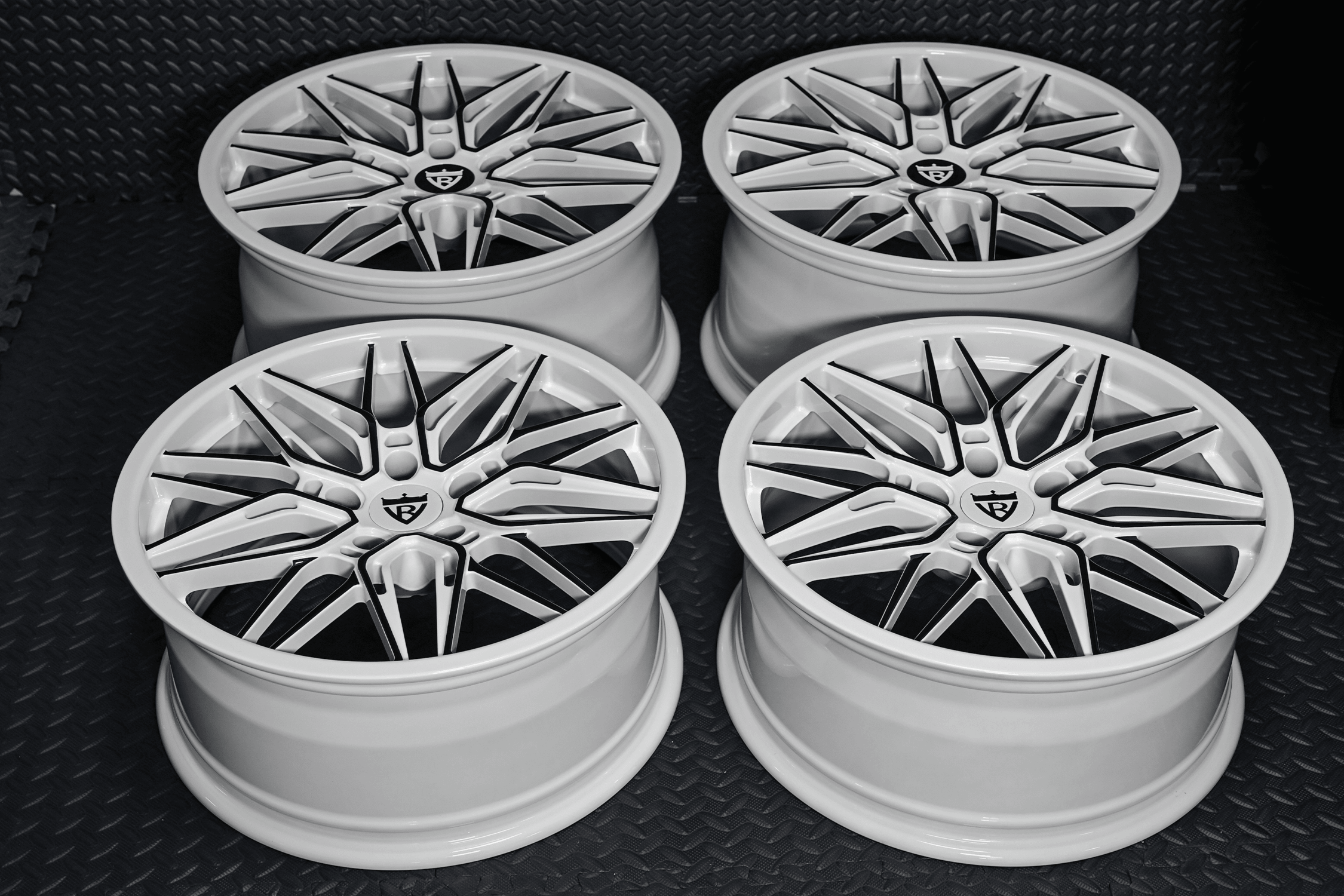 2016 Corvette C7 Custom White & Black Wheels: RV-MS808 – RVRN WHEELS