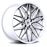 Corvette C7 custom 20-inch white and black forged wheel, RV-MS808 design, made from aerospace-grade 6061-T6 aluminum alloy