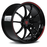 Red and black custom rims from 15inch to 26inch size-RVRN Wheels-Custom Fully Forged Monoblock Performance Wheels Series