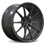 RVRN RV-MY26 custom forged wheel with gunmetal gray treatment for performance cars