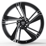 Rims for Audi R8-Black And Silver Custom Fully Forged Wheels