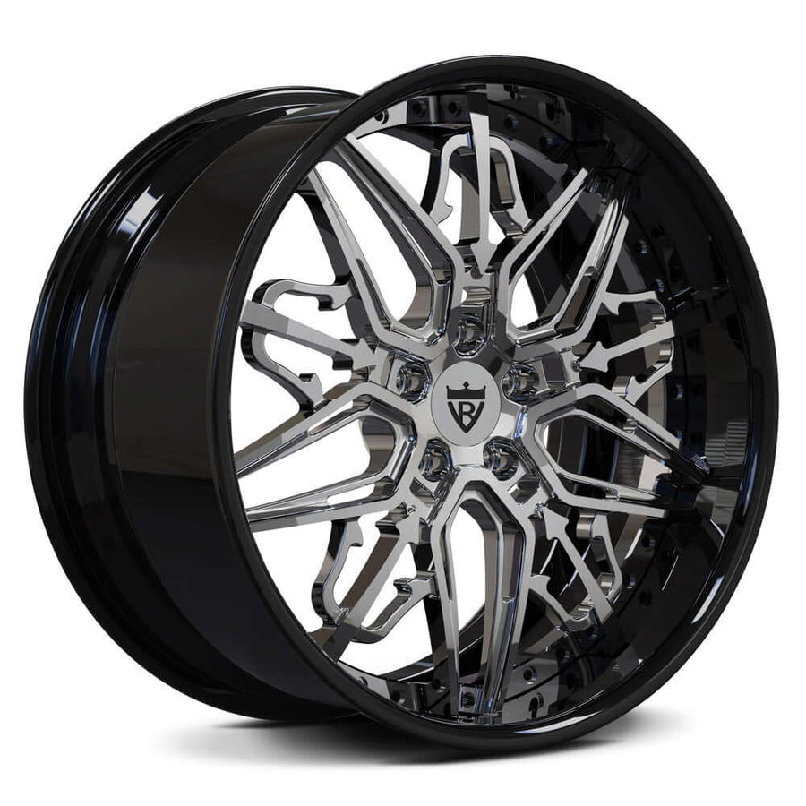 Custom forged Maserati wheels RM-01 with sleek spoke design and deep lip finish, perfect for Granturismo upgrades.