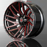 Custom forged monoblock truck wheel, super concave design, 20-inch rim for pickups, aerospace-grade aluminum alloy.