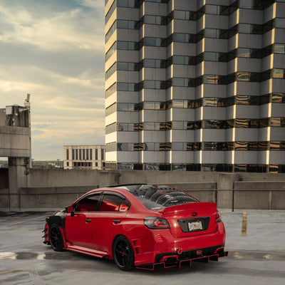 Profile of 2016 Subaru WRX Premium with custom deep dish 18x9.5/19x9.5 forged wheels, design your own wheels option