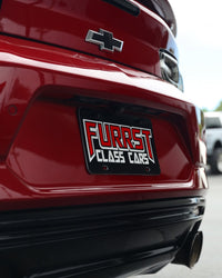 Concave deep-dish forged rear wheel 20x11.5 on Camaro ZL1, polished aluminum performance wheel