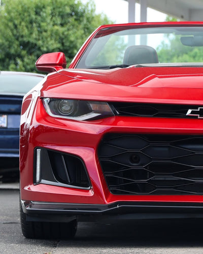 2019 Camaro ZL1 with polished aluminum deep-dish forged front wheel 20x10, custom design your own wheels option