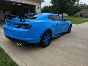 Profile view of custom 2-piece forged wheel for Camaro ZL1, design your own wheels option
