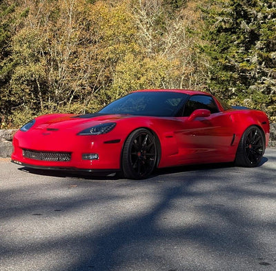 Concave lip detail on forged 20x10 and 20x12.5 wheels for C6 Z06, precision machining, design your own wheels