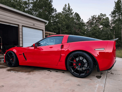 Machined finish of custom forged concave wheel for 2013 C6 Z06, premium aftermarket upgrade with custom specs