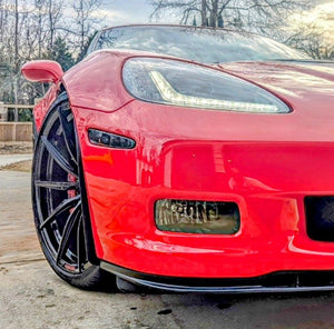 Spoke design close-up of 20x10/20x12.5 concave forged wheel for C6 Corvette Z06, custom color and design options