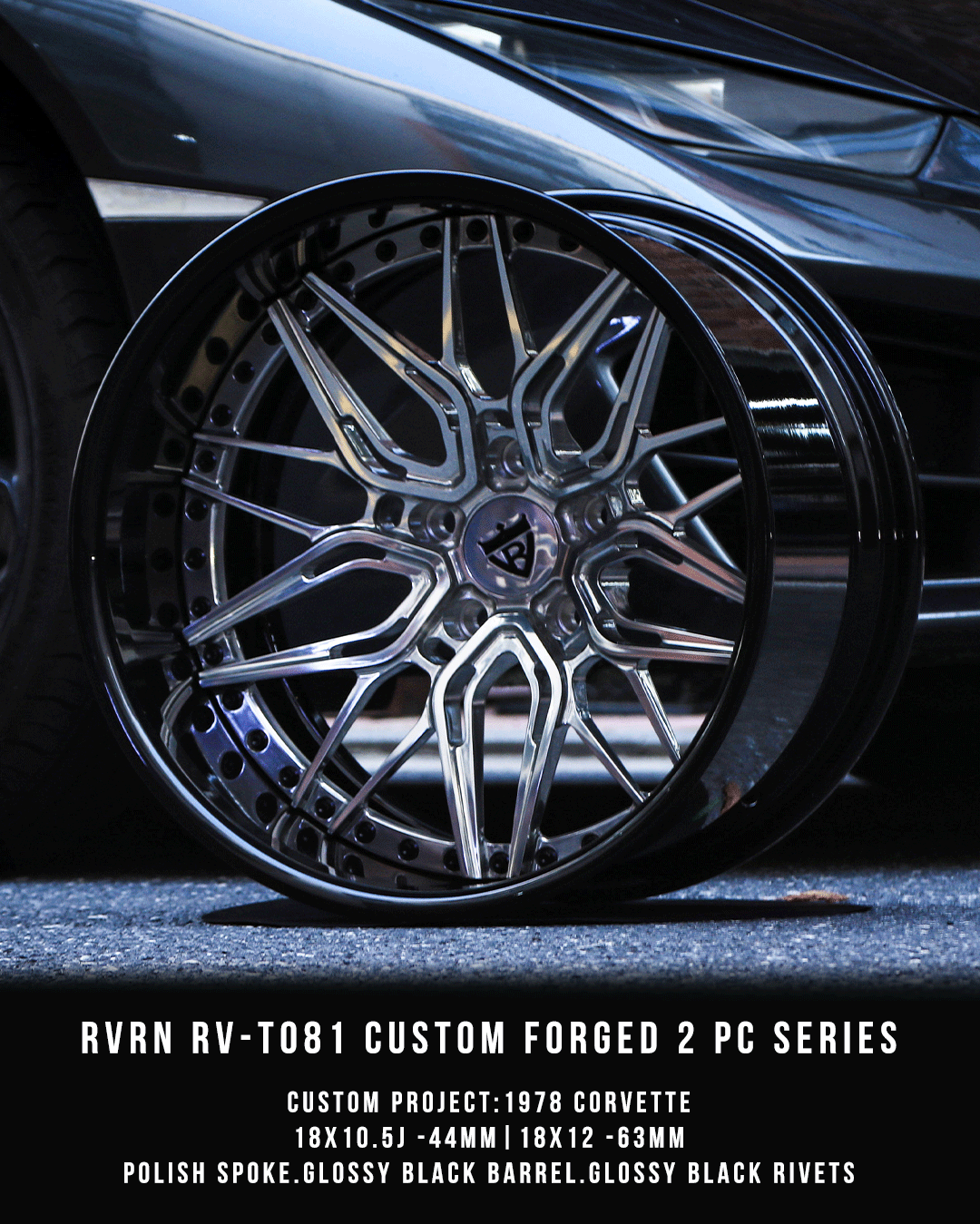 Custom Rims Suv DEEP DISH CHROME CUSTOM FORGED THREE PIECE WHEELS: RV-T081