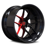 Red and Black deep dish and concave wheels for BMW M4/M3 Charger and Challenger customer-RVRN RV-DR08D Series 