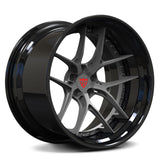 Chrome wheels-deep dish concave forged 2-piece wheels 