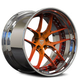 Chrome wheels-deep dish concave forged 2-piece wheels