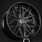 2004 BMW 654 Widebody Custom 2-piece Wheels:Black&Rose Gold RV-T081 Series Floating Spoke RVRN Wheels Forged