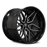 forged challenger wheels RV-T081 custom forged 2-piece deep lip black rims series-20x11 setup available-best forged wheels for your hellcat 