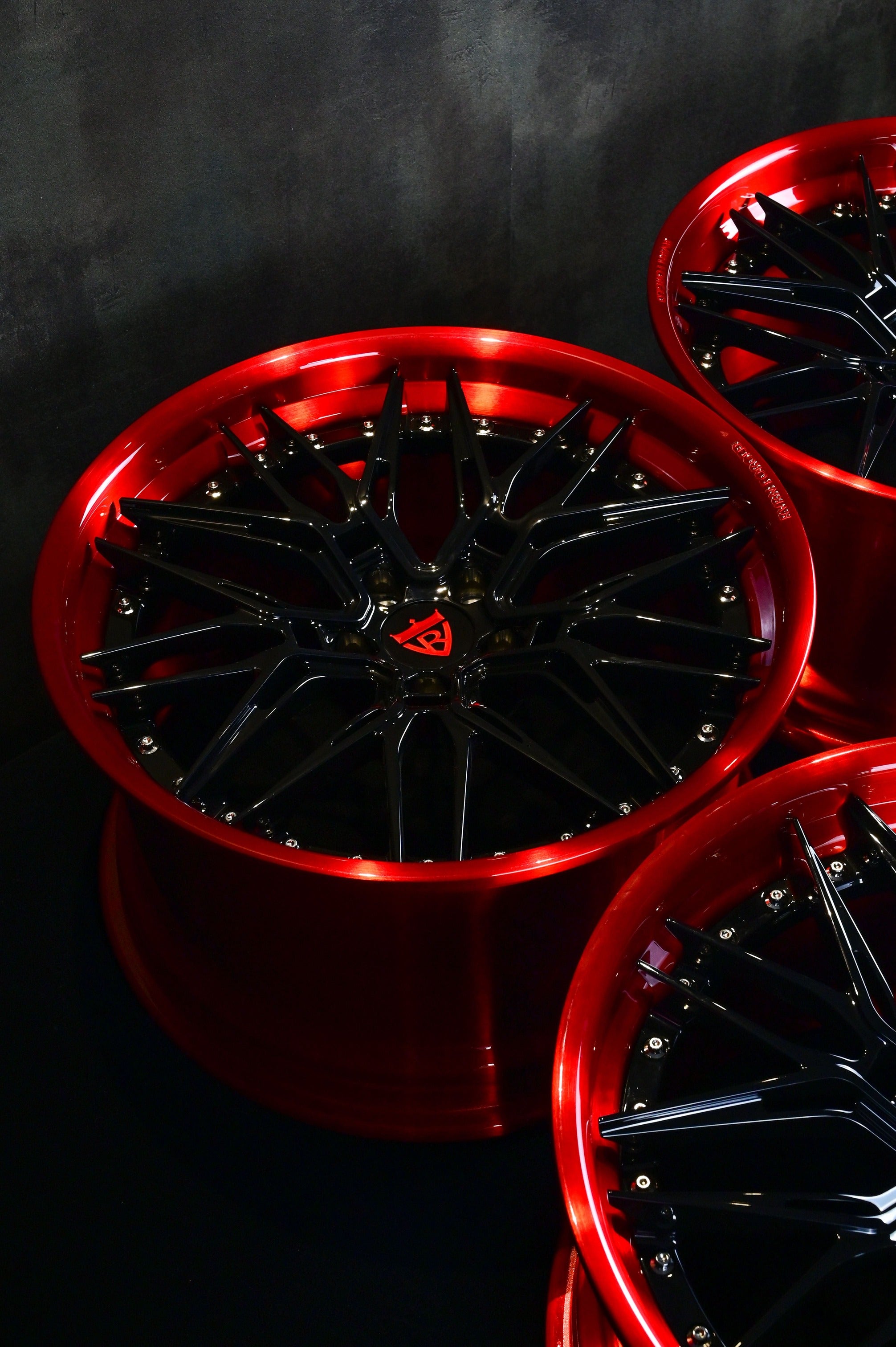 Ford Racing Custom Wheels Ford Shelby GT500 Custom Wheels: Brushed Crystal Burgundy Barrel and ...