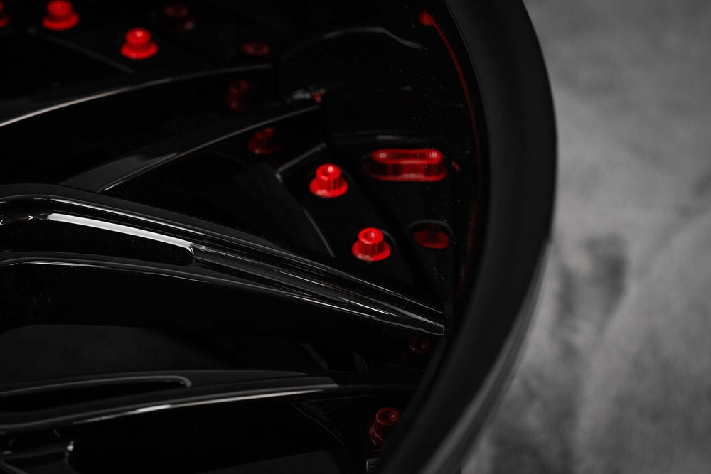 custom black dodge charger wheels with 20x11 setup, build a set of deep dish and black rims for your charger scat pack widebody