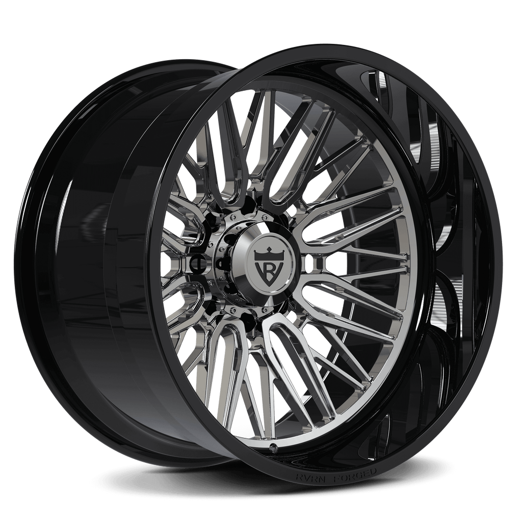 GMC Truck Deep Dish Black Wheels-Custom Aftermarket 8 Lug