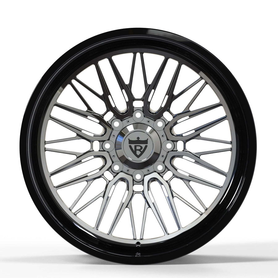 8 lug wheels for gmc truck- black deep dish custom forged aftermarket rims-RVRN Forged RV-T081 Series