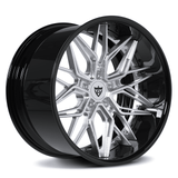 Custom deep dish wheels for BMW M3, M4, M8-polish and black color-BMW M performance aftermarket rims 