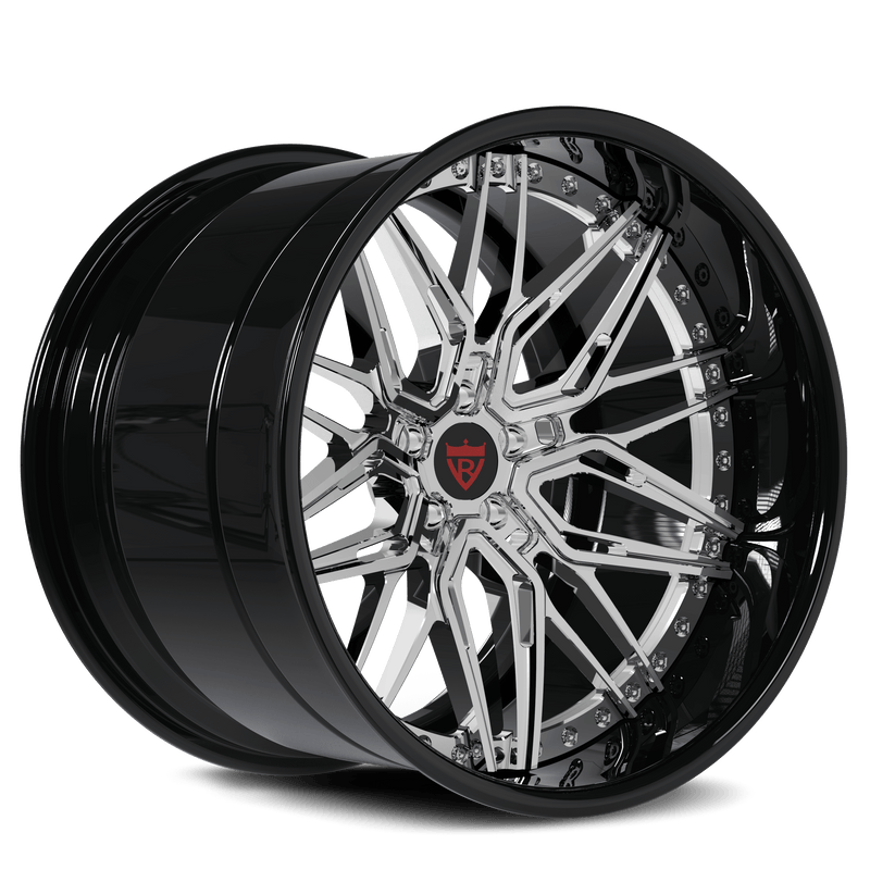 Corvette C3 custom deep dish wheels: Chrome and black 18inch staggered rims-Truck and SUV deep dish wheels-RVRN Wheels 