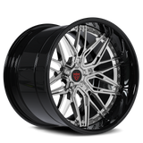 Corvette C3 custom deep dish wheels: Chrome and black 18inch staggered rims-Truck and SUV deep dish wheels-RVRN Wheels 