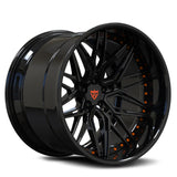 CUSTOM 2-PIECE FORGED BLACK DEEP DISH WHEELS: RV-T081