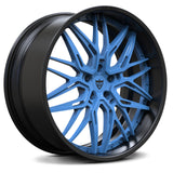 T081-Chevrolet Corvette C1-C8 Wheels&Rims-Deep dish custom forged aftermarket rapid blue wheels