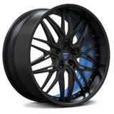 T081-Chevrolet Corvette C1-C8 Wheels&Rims-Deep dish custom forged aftermarket black blue rims
