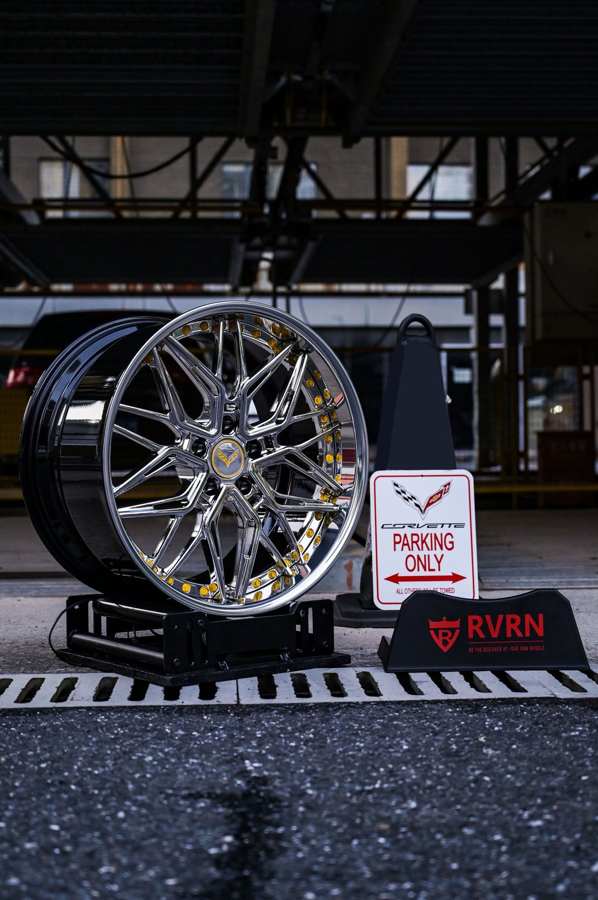2015 Corvette C7 Z06 Custom Deep Dish Chrome Wheels: RV-T081