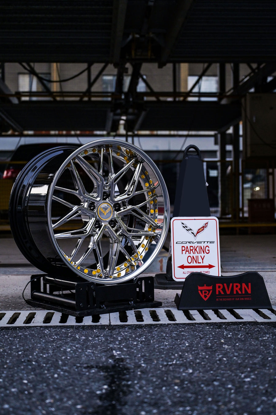 2015 Corvette C7 Z06 Custom Deep Dish Chrome Wheels: RV-T081