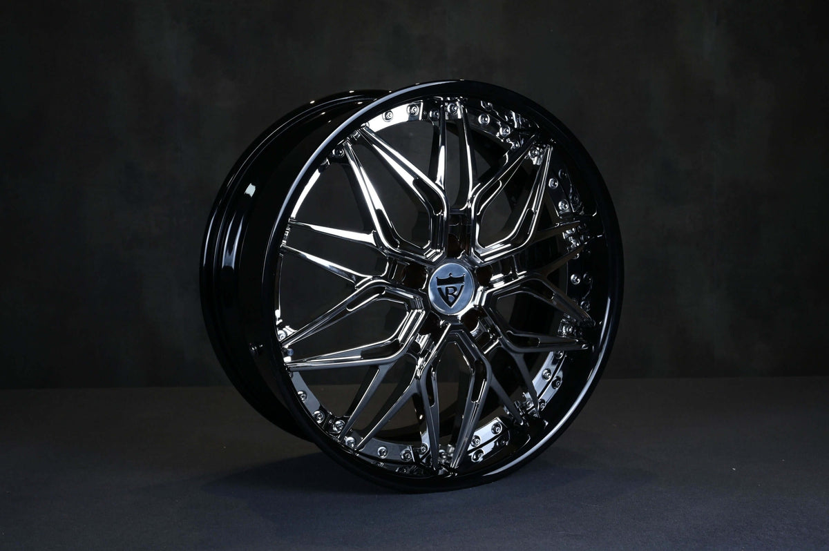 2022 Ford Mustang March 1 Custom Forged Chrome Wheels: RV-T081 Series - Best Rims for mustang
