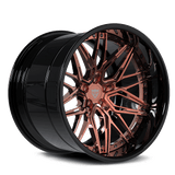 CUSTOM DEEP DISH 2-PIECE FORGED WHEELS: RV-T081 ROSE GOLD RIMS