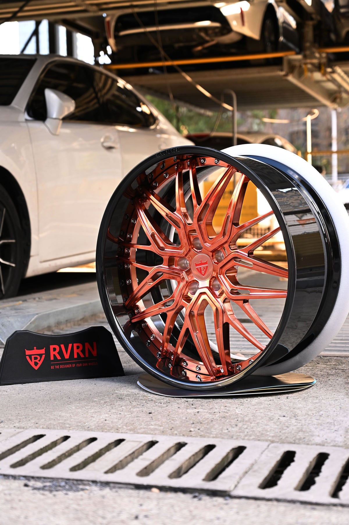 2022 Chevy Camaro Wheels-Deep dish rose gold custom forged 2-piece rims-RVRN RV-T081