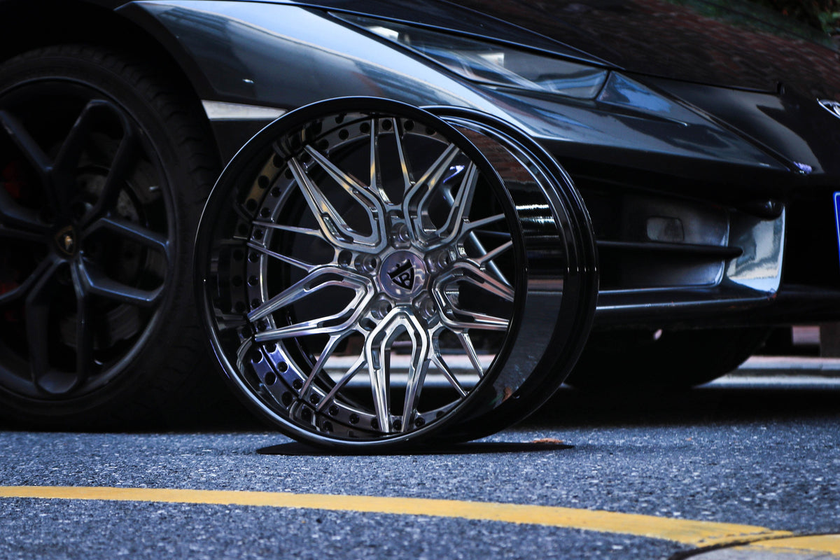 Custom 2-piece forged wheels for C3 Corvette with deep dish design, RVRN Wheels RV-T081 Series 