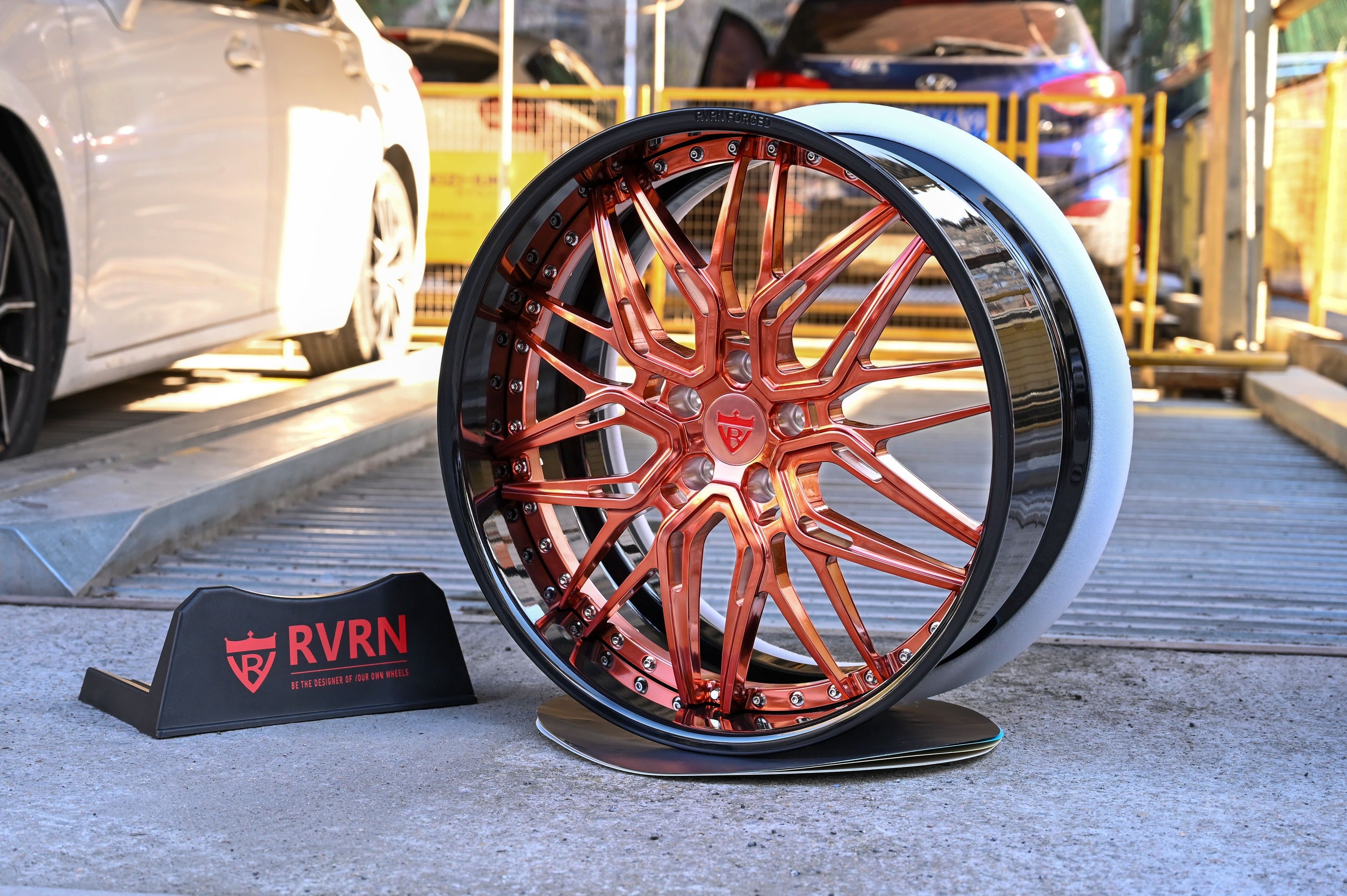Rose gold rims-Camaro SS custom forged 2-Piece Deep Dish Wheels-RV-T081